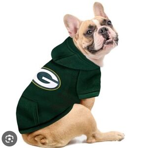 NWT...   NFL Greenbay Packers Thick Hooded Dog Sweatshirt